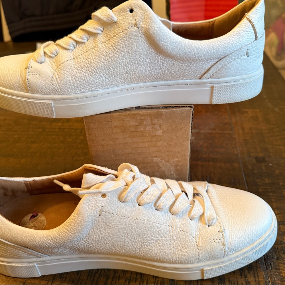Frye Textured White Sneakers